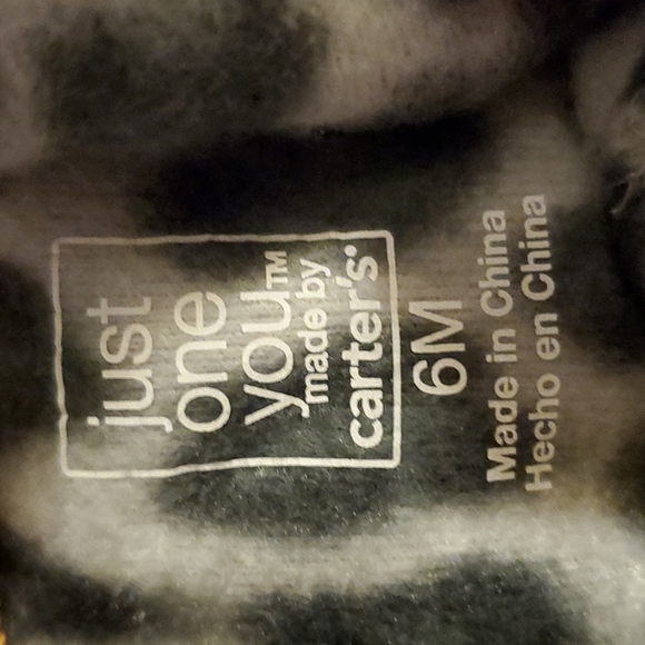 NWT Carter's Girls Animal Print Hooded Fleece Long Sleeve Romp - Size 6 Months - Picture 7 of 9